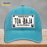 Toa Baja Puerto Rico Novelty License Plate Hat Unconstructed Cotton / Lake Blue