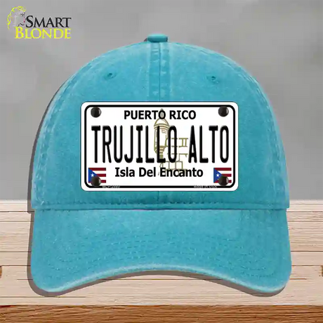 Trujillo Alto Puerto Rico Novelty License Plate Hat Unconstructed Cotton / Lake Blue