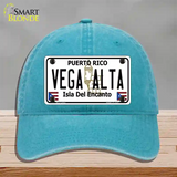 Vega Alta Puerto Rico Novelty License Plate Hat Unconstructed Cotton / Lake Blue