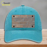 Brick Wall Novelty License Plate Hat Unconstructed Cotton / Lake Blue