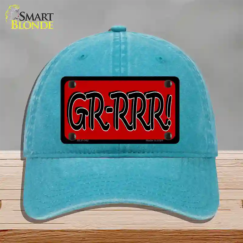 GR-RRR Novelty License Plate Hat Unconstructed Cotton / Lake Blue