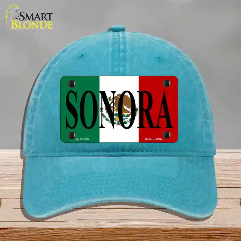 Sonora Novelty License Plate Hat Unconstructed Cotton / Lake Blue