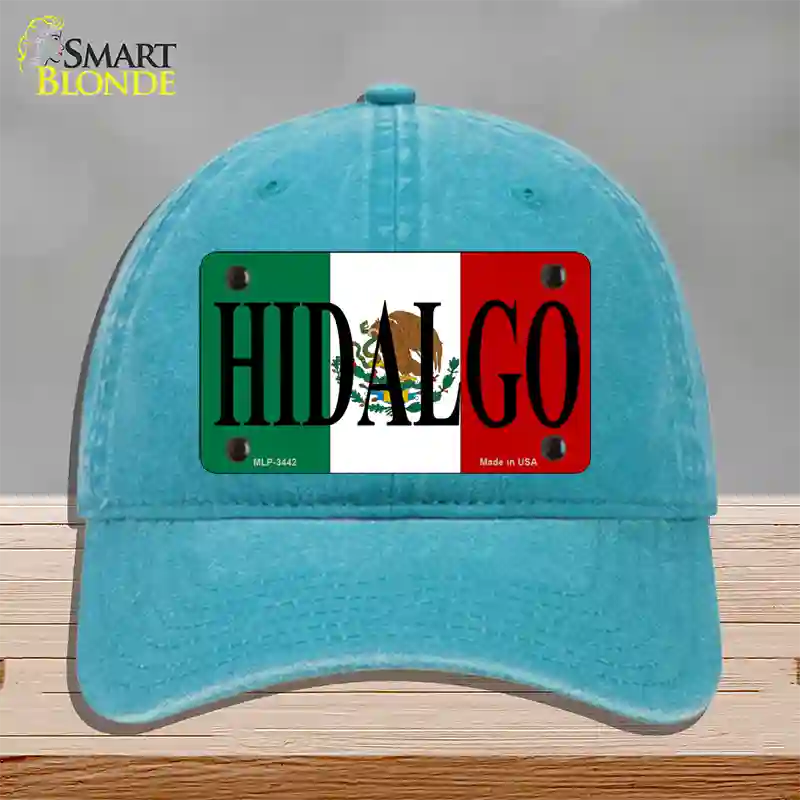 Hidalgo Novelty License Plate Hat Unconstructed Cotton / Lake Blue