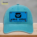 Hang Loose Novelty License Plate Hat Unconstructed Cotton / Lake Blue