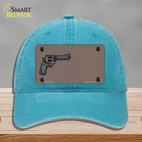 Gun Offset Customizable Novelty License Plate Hat Unconstructed Cotton / Lake Blue