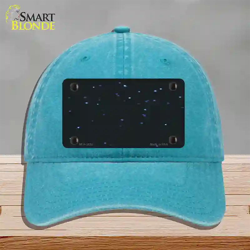 Stars Novelty License Plate Hat Unconstructed Cotton / Lake Blue