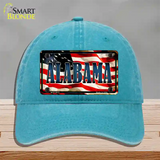 Alabama USA Novelty License Plate Hat Unconstructed Cotton / Lake Blue