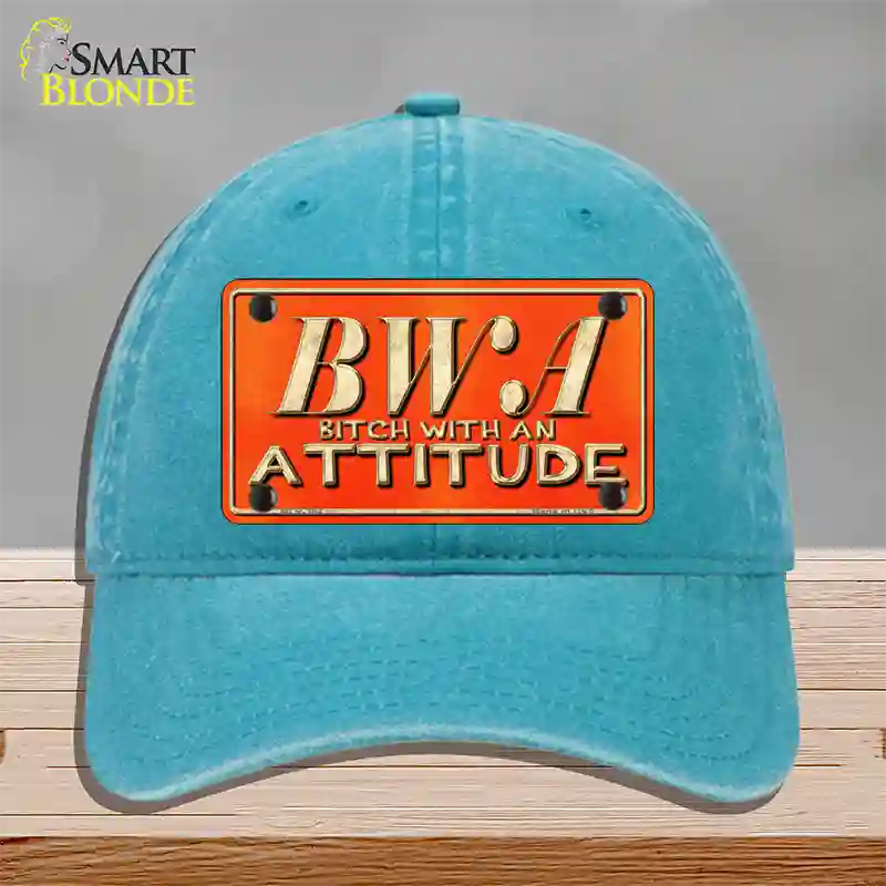 B.W.A. Novelty License Plate Hat Unconstructed Cotton / Lake Blue