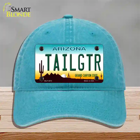Tailgtr Arizona Novelty License Plate Hat Unconstructed Cotton / Lake Blue