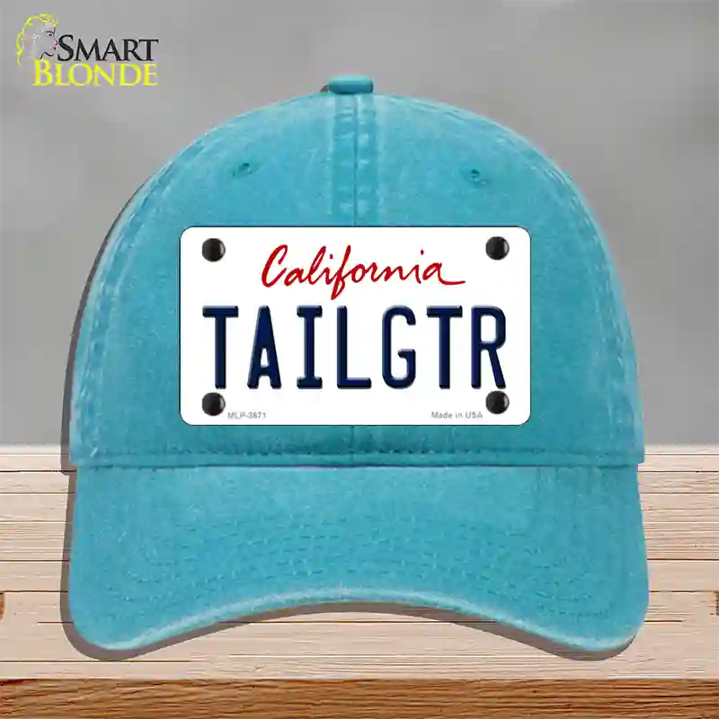 Tailgtr California Novelty License Plate Hat Unconstructed Cotton / Lake Blue