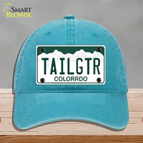 Tailgtr Colorado Novelty License Plate Hat Unconstructed Cotton / Lake Blue