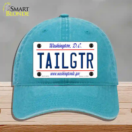 Tailgtr Washington DC Novelty License Plate Hat Unconstructed Cotton / Lake Blue