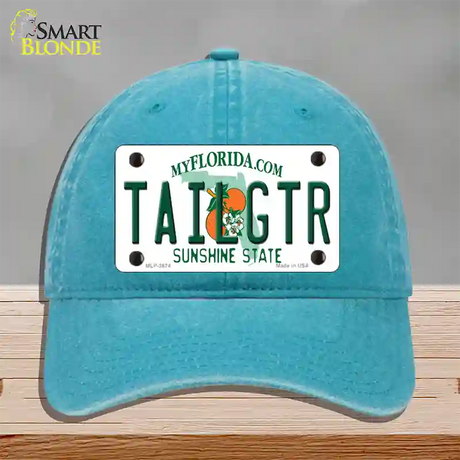 Tailgtr Florida Novelty License Plate Hat Unconstructed Cotton / Lake Blue