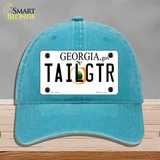 Tailgtr Georgia Novelty License Plate Hat Unconstructed Cotton / Lake Blue