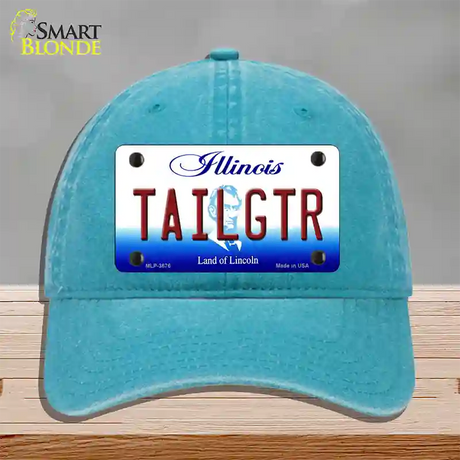 Tailgtr Illinois Novelty License Plate Hat Unconstructed Cotton / Lake Blue