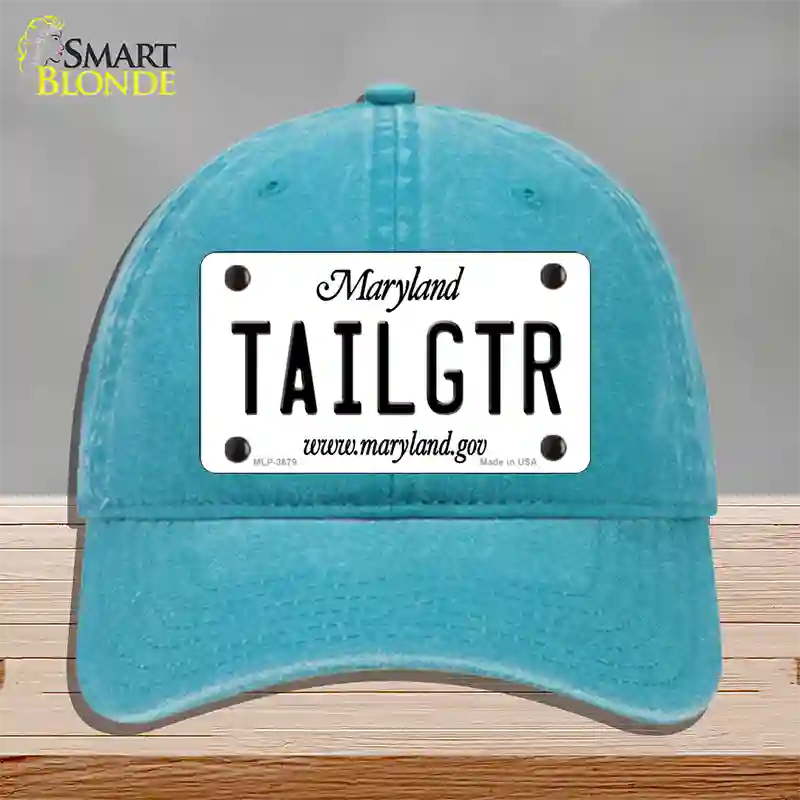 Tailgtr Maryland Novelty License Plate Hat Unconstructed Cotton / Lake Blue