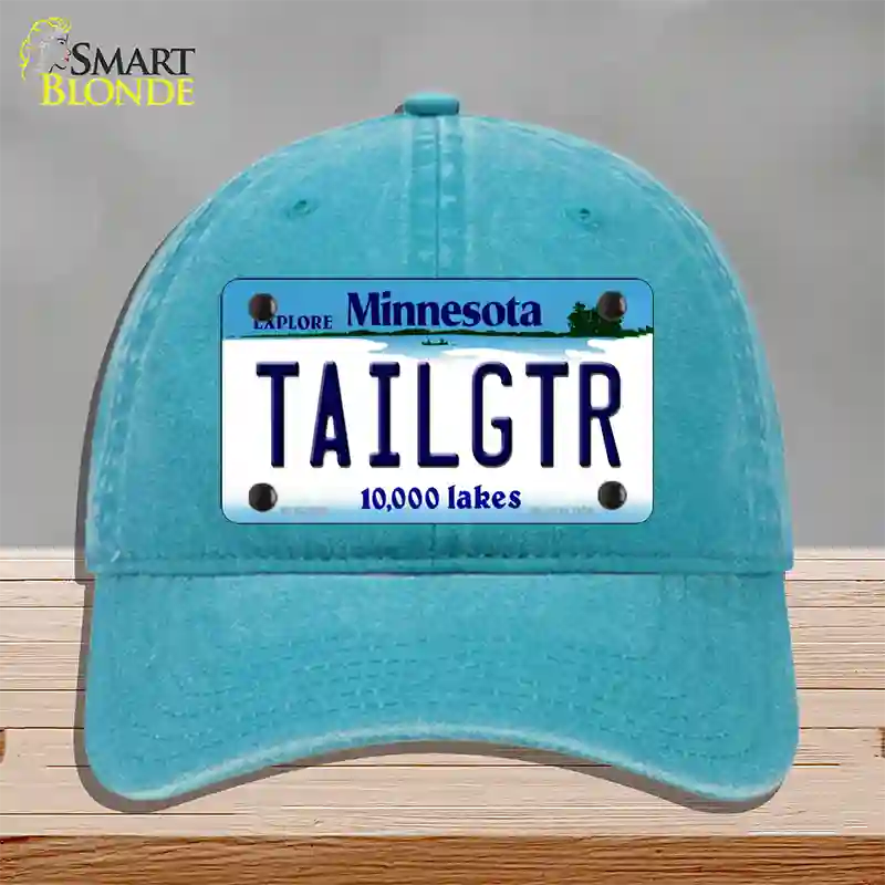 Tailgtr Minnesota Novelty License Plate Hat Unconstructed Cotton / Lake Blue