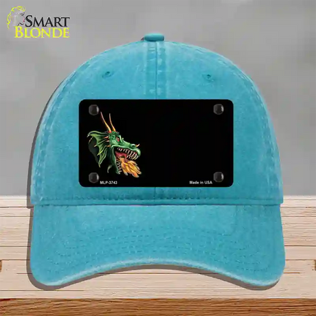 Dragon Offset Customizable Novelty License Plate Hat Unconstructed Cotton / Lake Blue