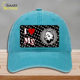 I Love My Cairn Terrier Novelty License Plate Hat Unconstructed Cotton / Lake Blue