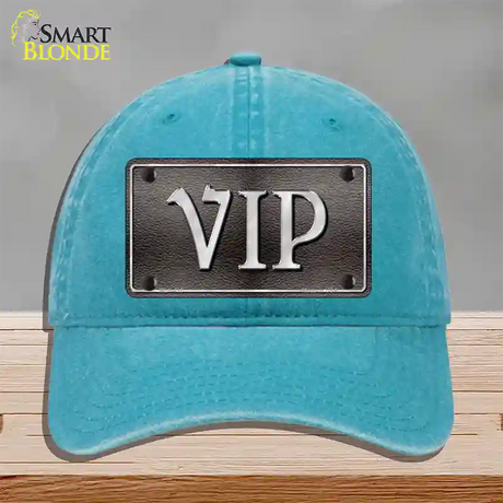 VIP Novelty License Plate Hat Unconstructed Cotton / Lake Blue