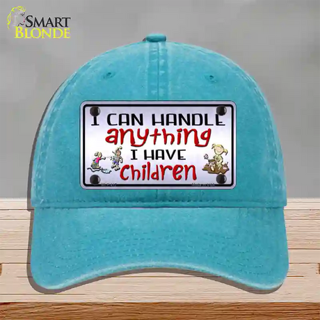 I Can Handle Anything Novelty License Plate Hat Unconstructed Cotton / Lake Blue