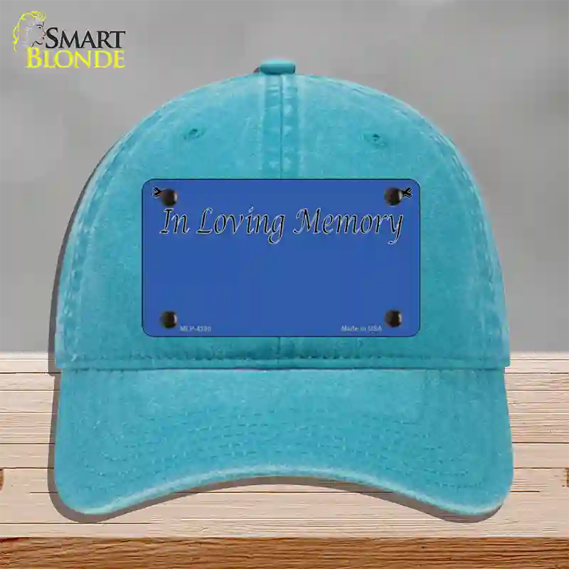 In Loving Memory Blue Novelty License Plate Hat Unconstructed Cotton / Lake Blue