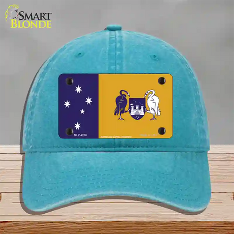 Australia Capital Territory Novelty License Plate Hat Unconstructed Cotton / Lake Blue