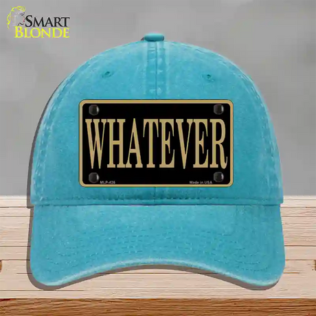 Whatever Novelty License Plate Hat Unconstructed Cotton / Lake Blue