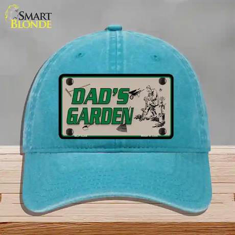 Dads Garden Novelty License Plate Hat Unconstructed Cotton / Lake Blue