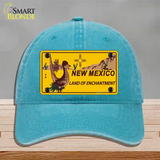 Roadrunner New Mexico Novelty License Plate Hat Unconstructed Cotton / Lake Blue