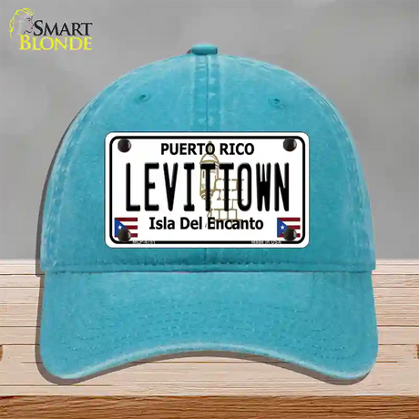 Levittown Puerto Rico Novelty License Plate Hat Unconstructed Cotton / Lake Blue