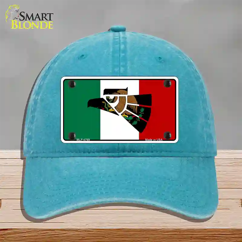 Made In Mexico Flag Novelty License Plate Hat Unconstructed Cotton / Lake Blue