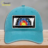 Archery Novelty License Plate Hat Unconstructed Cotton / Lake Blue