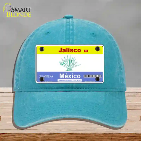 Jalisco Mexico Blank Novelty License Plate Hat Unconstructed Cotton / Lake Blue