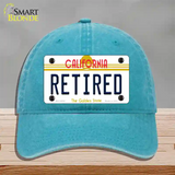 Retired California Novelty License Plate Hat Unconstructed Cotton / Lake Blue