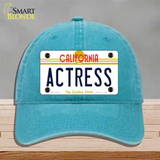 Actress California Novelty License Plate Hat Unconstructed Cotton / Lake Blue