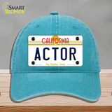 Actor California Novelty License Plate Hat Unconstructed Cotton / Lake Blue