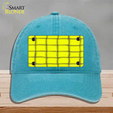 Web Yellow Novelty License Plate Hat Unconstructed Cotton / Lake Blue