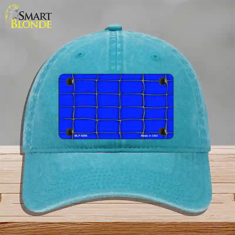 Web Blue Novelty License Plate Hat Unconstructed Cotton / Lake Blue