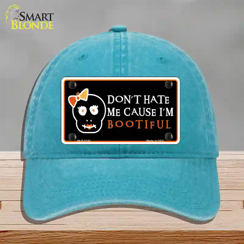 Cause Im Bootiful Novelty License Plate Hat Unconstructed Cotton / Lake Blue