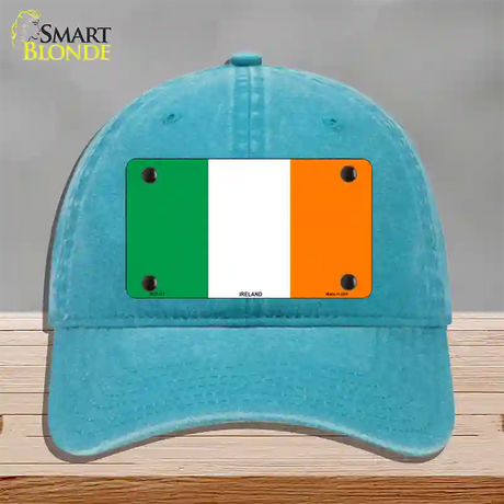 Ireland Flag Novelty License Plate Hat Unconstructed Cotton / Lake Blue