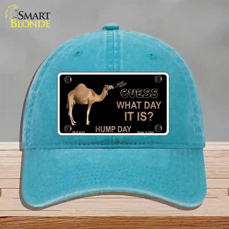 It Is Hump Day Novelty License Plate Hat Unconstructed Cotton / Lake Blue