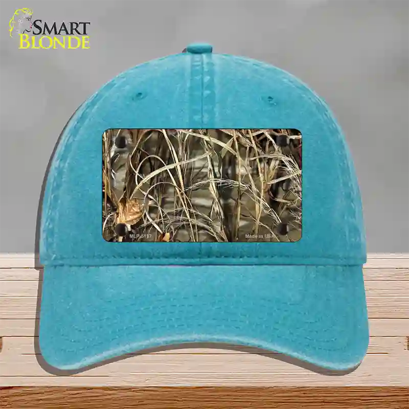 Camo Sticks Novelty License Plate Hat Unconstructed Cotton / Lake Blue