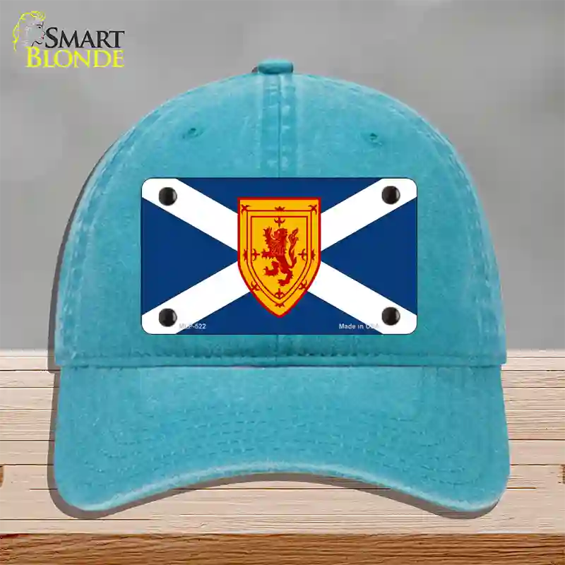 Scotland St Andrews Flag Novelty License Plate Hat Unconstructed Cotton / Lake Blue