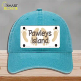 Pawleys Island Foots Novelty License Plate Hat Unconstructed Cotton / Lake Blue