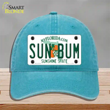 Sun Bum Florida Novelty License Plate Hat Unconstructed Cotton / Lake Blue