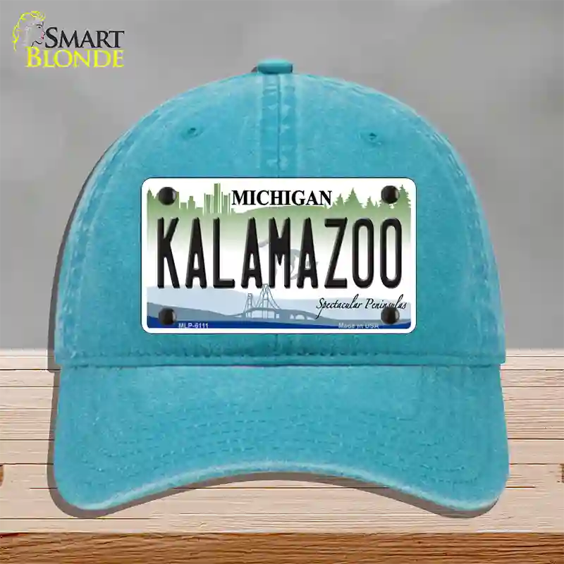 Kalamazoo Novelty License Plate Hat Unconstructed Cotton / Lake Blue