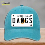 Dawgs Georgia Novelty License Plate Hat Unconstructed Cotton / Lake Blue