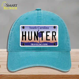 Hunter South Carolina Novelty License Plate Hat Unconstructed Cotton / Lake Blue