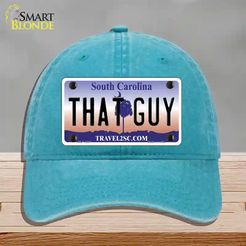 That Guy South Carolina Novelty License Plate Hat Unconstructed Cotton / Lake Blue